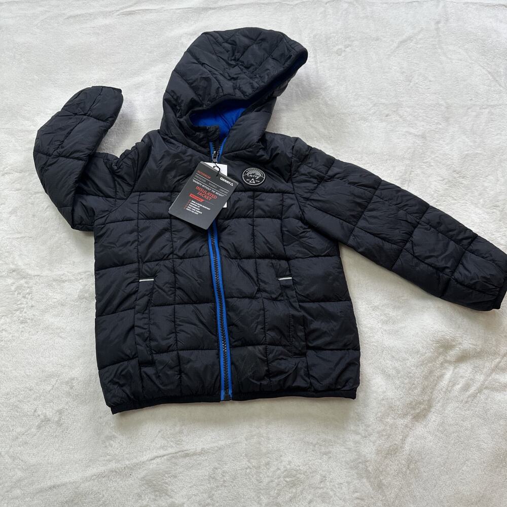 Gerry Outdoors Torque Puffer Jacket Boys Size XX Small 3-4 Years Black‎ Full Zip